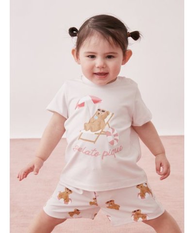 【BABY】【接触冷感】サマーベアワンポイントTシャツ