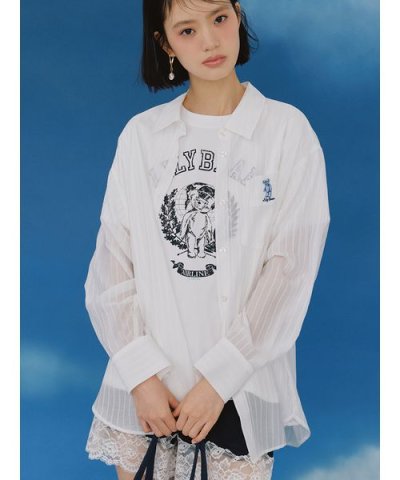 【Lily Bear】シュシュセットシアーシャツ