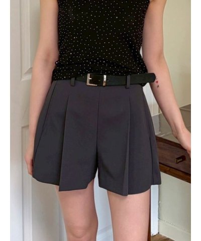 ベルト付きタックショートパンツ