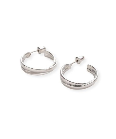 クロスラインフープピアス