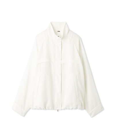 裾ドロストメッシュジップブルゾン