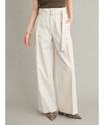 【MILA PANTS】【UVカット】マルチファンクションセミワイドタックパンツ