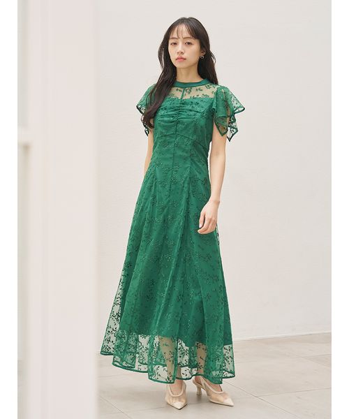 【新品未使用】snidel 結婚式 参列 ドレス ミント size1 グリーン系｜ワンピース・ドレス｜SNIDEL(スナイデル)｜阪急百貨店公式