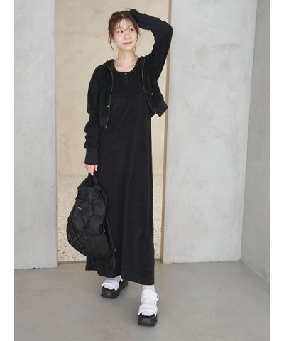 パイルフーディー×ワンピースセット