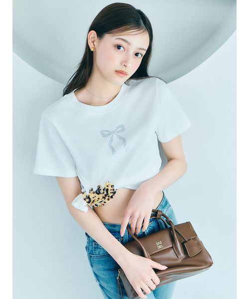 USAGI ONLINE/ZOZOTOWN限定】リボンドッキングTシャツ(508803317