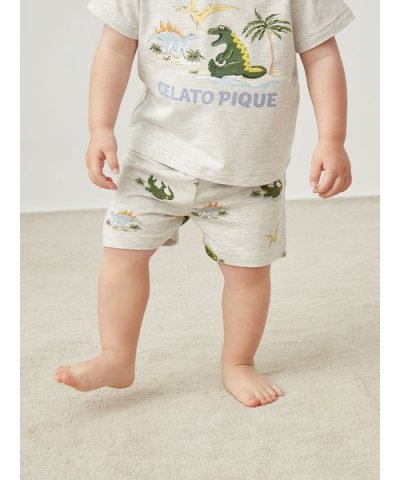 【BABY】【接触冷感】スリーピングダイナソー柄ショートパンツ