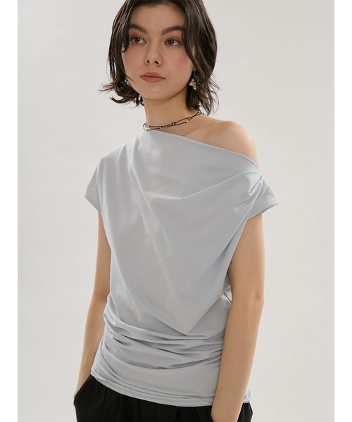 ICEDFABRIC＋(R)】ワンショルドレープカットソー/接触冷感(508807692