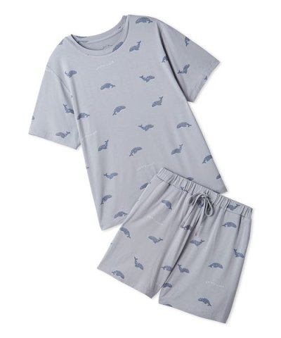 【接触冷感】サマーモチーフ4柄Tシャツ&ショートパンツセット