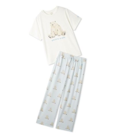 【ONLINE限定】【接触冷感】シーアニマル柄ワンポイントTシャツ&ロングパンツ
