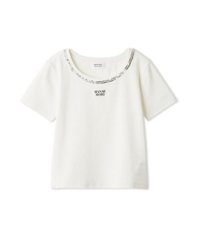 【洗える】【HANAE MORI×CELFORDコラボ】ロゴカットトップス