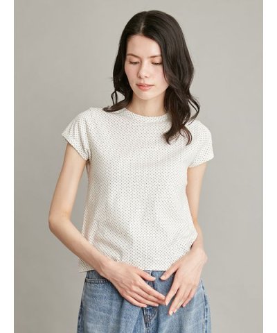 【接触冷感】DOTスカラップコンパクトＴシャツ