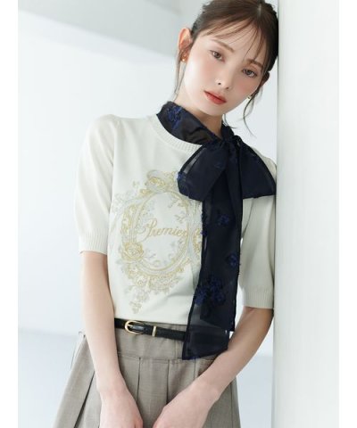 エンブロイダリーニットプルオーバー