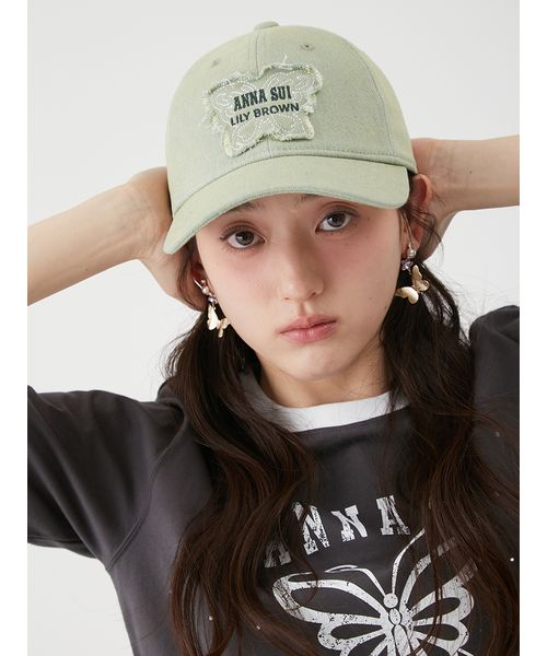 新品未使用【LILY BROWN×ANNA SUI】バタフライモチーフキャップ LILY BROWN×ANNA SUI】バタフライモチーフキャップ(508814135)｜阪急
