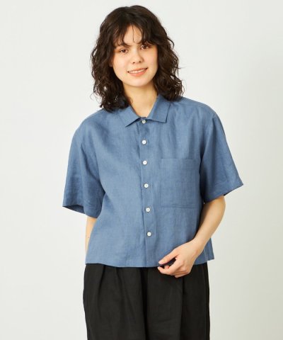 GREY LABEL リネンハーフスリーブシャツ