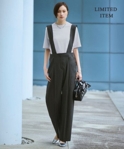 【WEB限定・2WAY】ナチュラルストレッチタフタ オールインワン