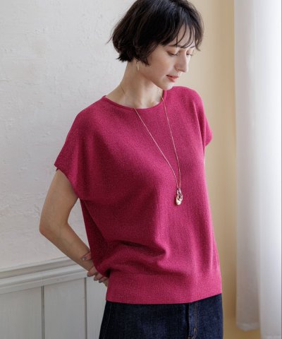 【一部予約/WEB&一部店舗限定】クレープコットン アゼラメ ニット