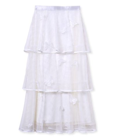 【HANAE MORI×CELFORDコラボ】バタフライモチーフティアードスカー