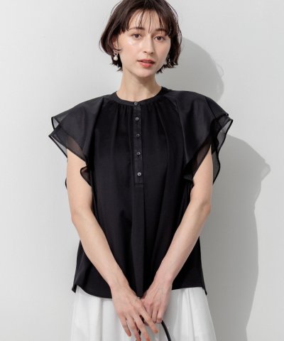 アキハコンビ ラッフルスリーブ カットソー