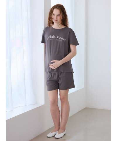 【抗菌防臭】マタニティレーヨンロゴショートパンツ