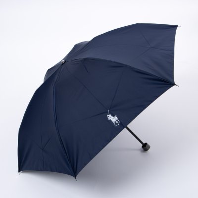 【日本製】折りたたみ雨傘 ミニ傘 ビッグポロポニー ロゴ ワンポイント ユニセッ