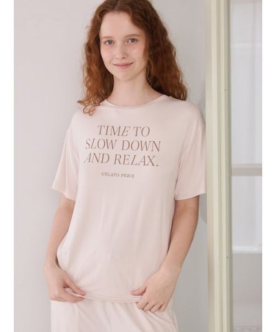 【接触冷感】レーヨンロゴTシャツ
