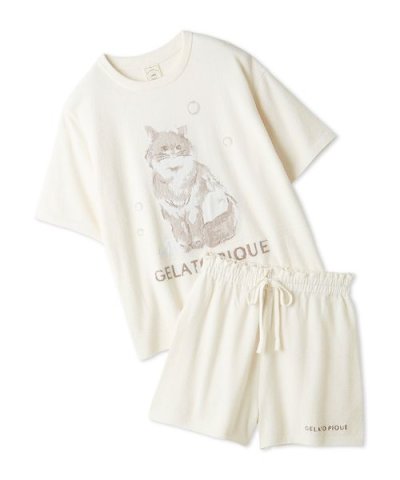 【ONLINE限定】エアリーモコバスタイムCATジャガードプルオーバー&ショート
