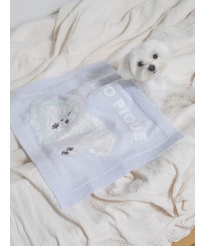 【CAT&DOG】マルチーズ柄ブランケット