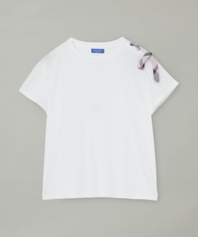 スーピマスムースハトメリボンTシャツ