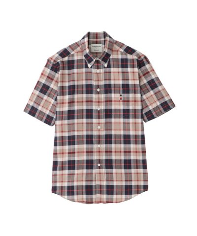 【WEB&一部店舗限定】シャンブレー/ハウスチェック 半袖ボタンダウン