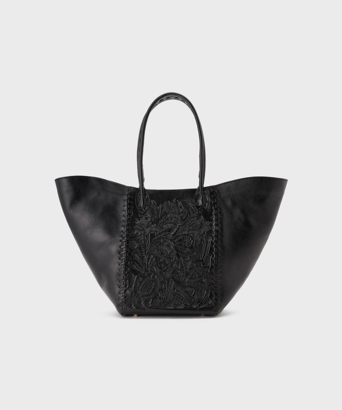さ*こ様 (新品)GRACE CONTINENTAL ブラックトートバッグ(キュ トートバッグ｜GRACE CONTINENTAL(グレースコンチネンタル)｜阪急