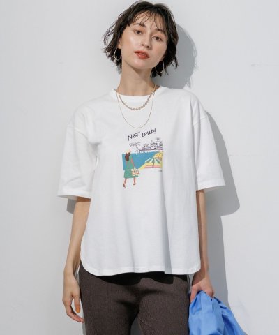 Lauren Rolwing コラボ グラフィックプリント リラクシー Tシャツ