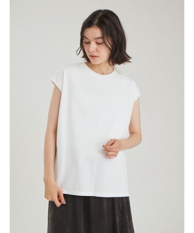 【接触冷感】ハイラインフレンチスリーブカットＴＯＰＳ