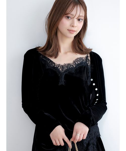 ラメブレードVネックレースドレス(508674182)｜阪急百貨店公式通販