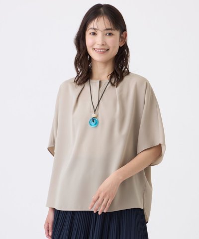 【ウォッシャブル】強撚バラシャブラウス