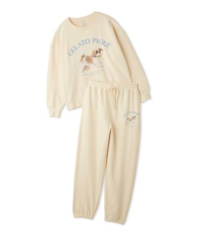 【ONLINE限定】【UVカット】お散歩ドッグワンポイント裏毛プルオーバー&ロン