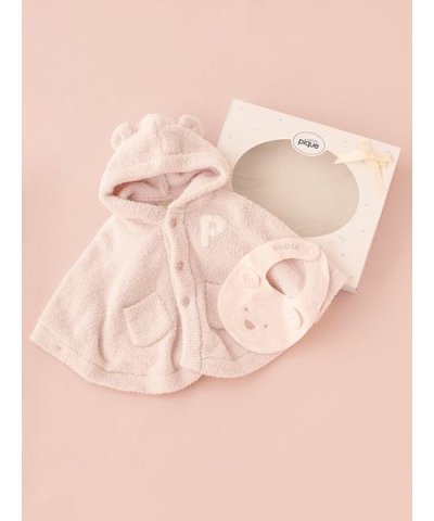 【ラッピング済み】【BABY】パウダーベアポンチョ&スタイセット BOX付き