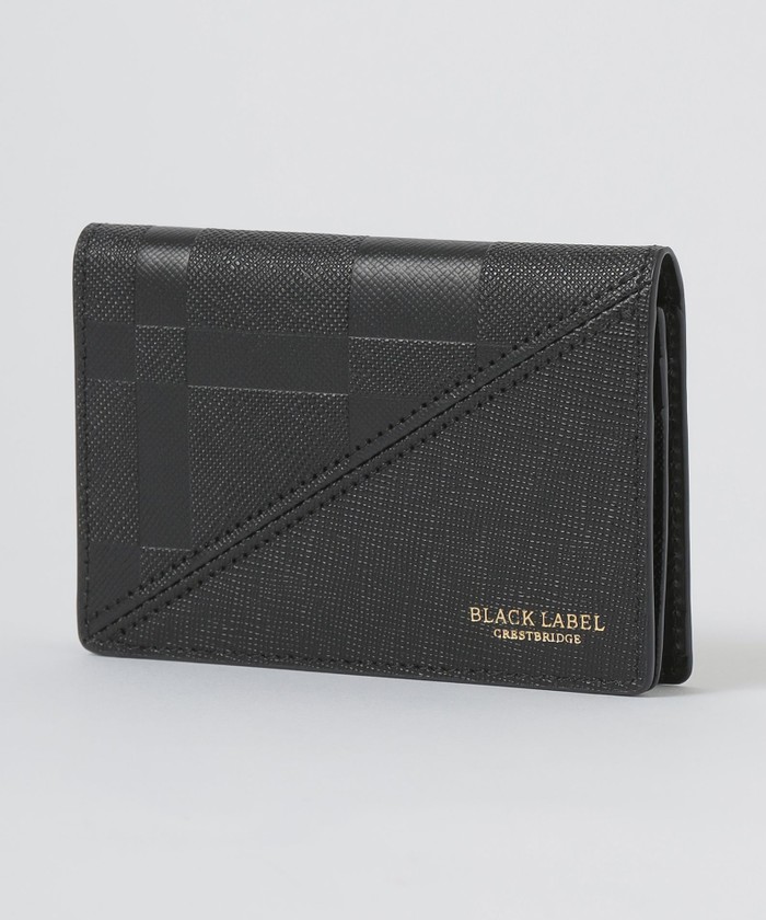 ブラックレーベルクレストブリッジ新品 エンボスレザーカードケース / 名刺入れ エンボスチェックカードケース(507815547)｜HANKYU MEN'S / 阪急メンズ