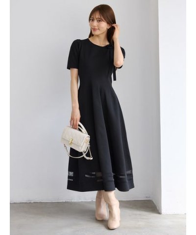 ネックリボンホールガーメントワンピース