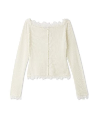 【WEB限定カラー】レーストリムニットプルオーバー