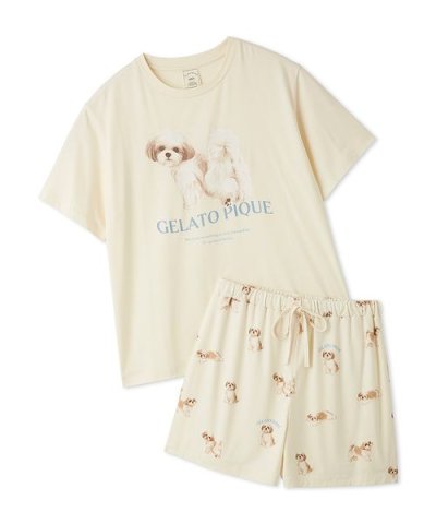 【ONLINE限定】【接触冷感】【UVカット】お散歩ドッグワンポイントTシャツ&