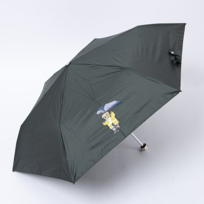 【遮光率100％】晴雨兼用折りたたみ日傘 ポロベア レインベア ワンポイント 遮