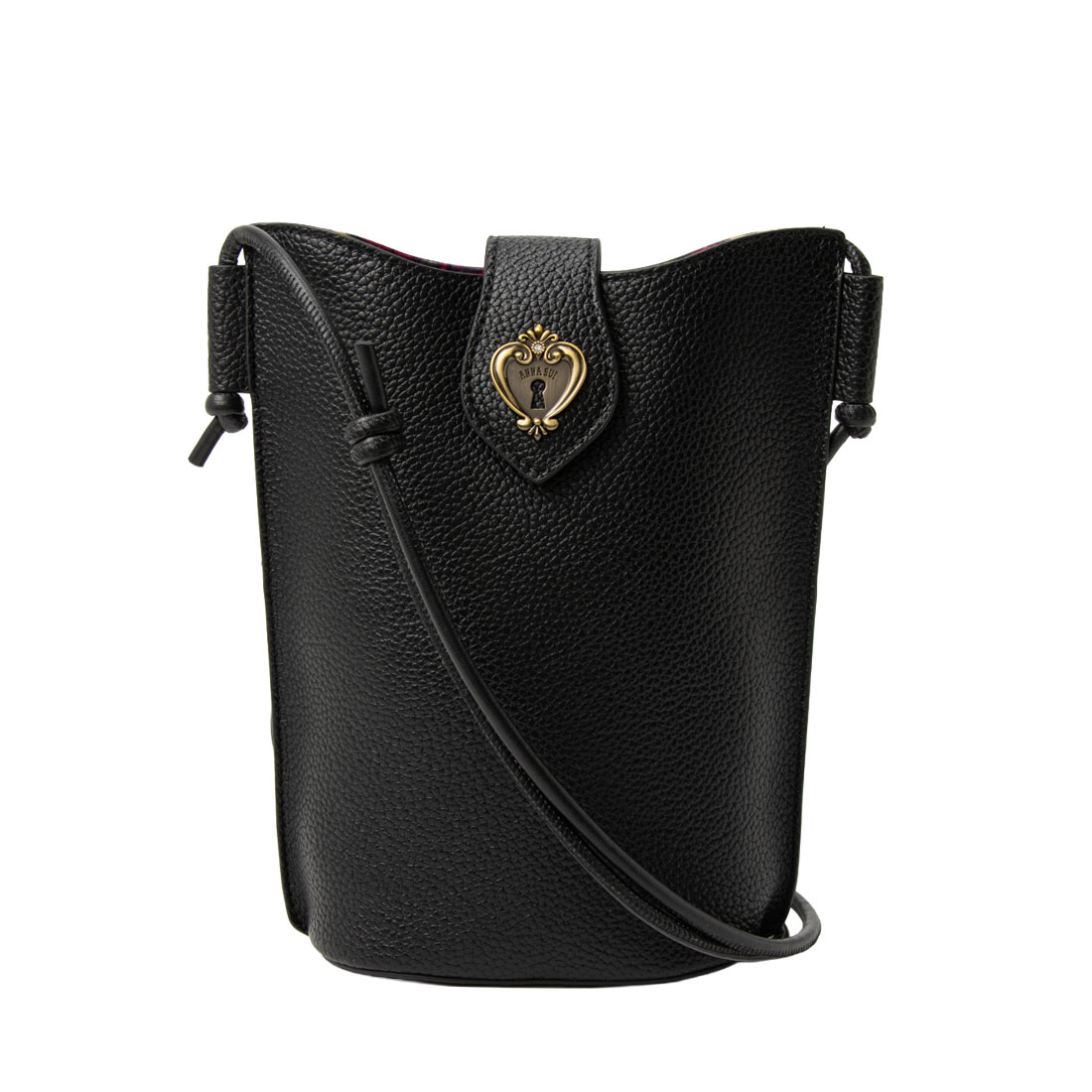 【美品】ANNA SUI 自立 底鋲 肩掛け A4 ビジネスバッグ ロゴ レザー アナスイ ANNA SUI ハートロック ミニショルダーバッグ(508828916