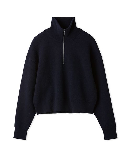 カシミヤ混ハーフジップニットプルオーバー(508830385)｜阪急百貨店