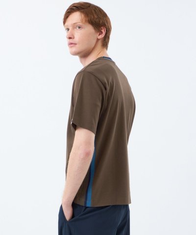 【WEEKENDER】クルーネック半袖Tシャツ ニットスムースコンビ