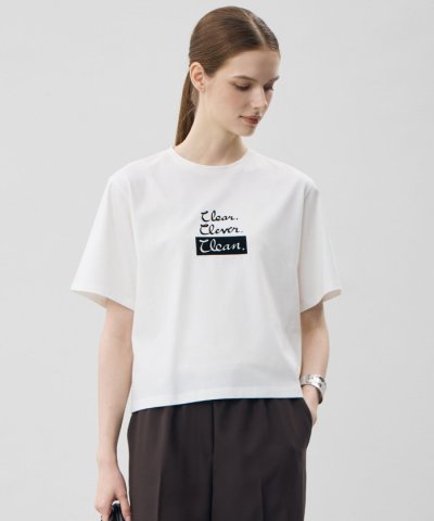 クロップド ロゴTEE（レタードプリント）