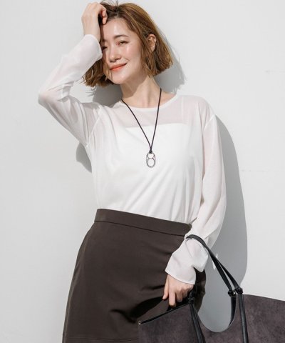 シアー ロングスリーブ Tシャツ