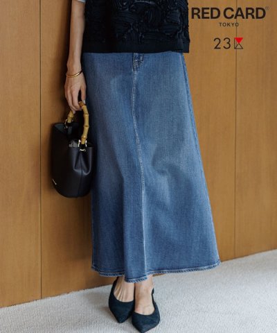 【RED CARD TOKYO×23区】ストレッチ デニムフレアスカート