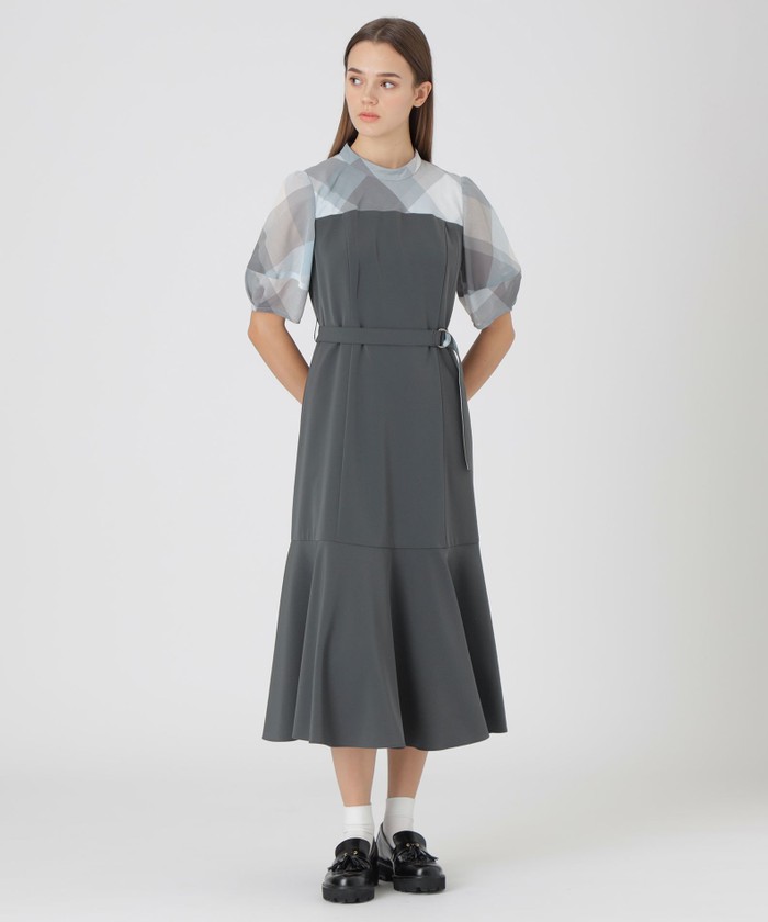 ブルーレーベルクレストブリッジ ワンピース ドレス グレー 38 グレー系｜ワンピース・ドレス｜BLUE LABEL CRESTBRIDGE(ブルー