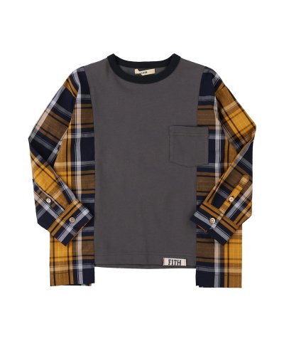 フィス FITH Cotton Jersey x Plaid L/S Shirt