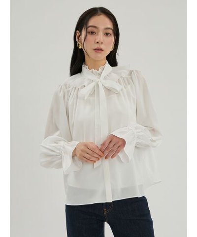 ベーシックボウタイブラウス
